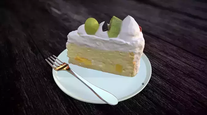 3D Scan cakery - Fruit cream cake photogrammetry