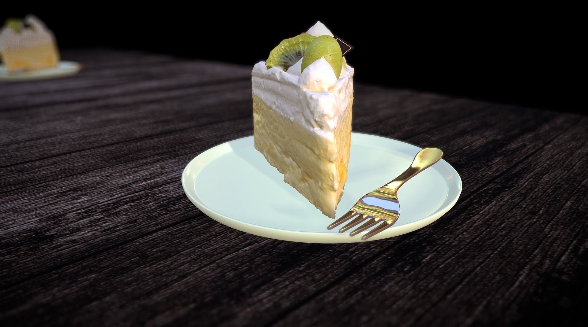 3D Scan cakery - Fruit cream cake photogrammetry Low-poly 3D model_1