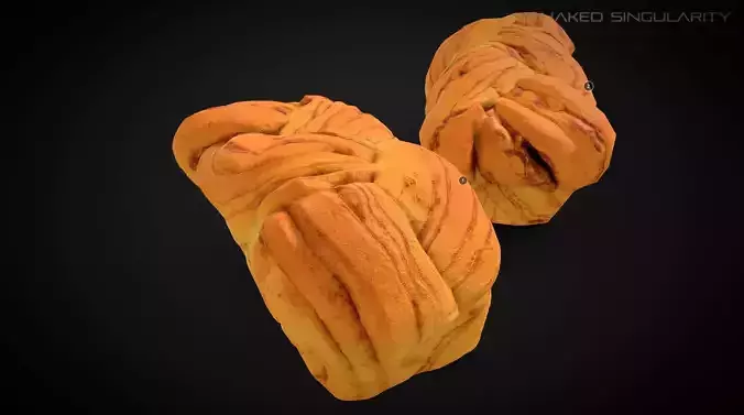 3D Scan Bread - Brioche photogrammetry 4K