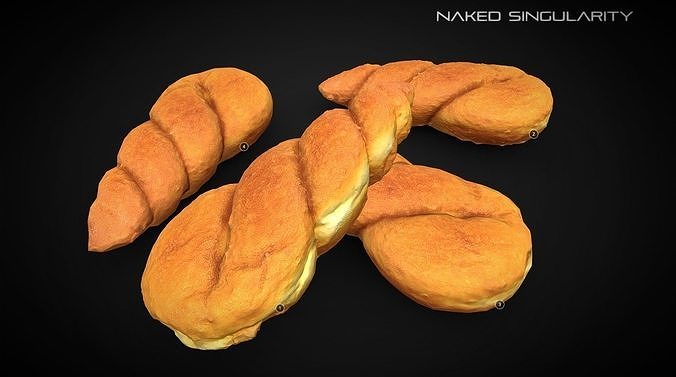 3D Scan bakery - Twisted Donut photogrammetry 4K Low-poly 3D model