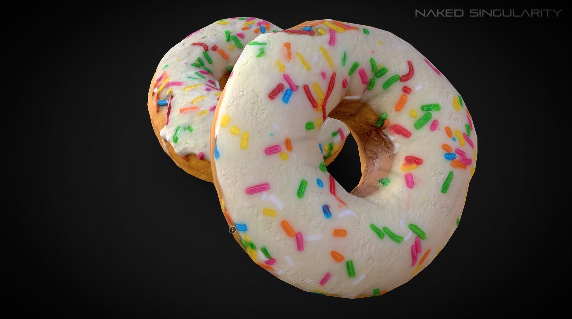 3D Scan - Donut sprinkle photogrammetry 4K Low-poly 3D model_2