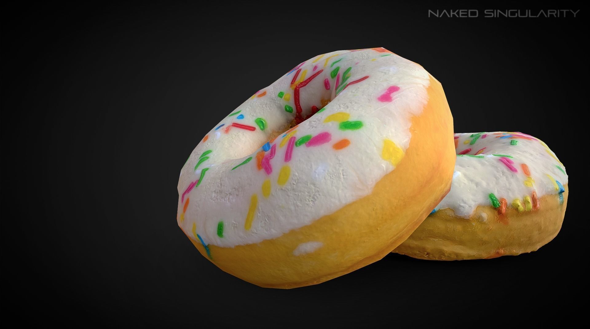 3D Scan - Donut sprinkle photogrammetry 4K Low-poly 3D model_5