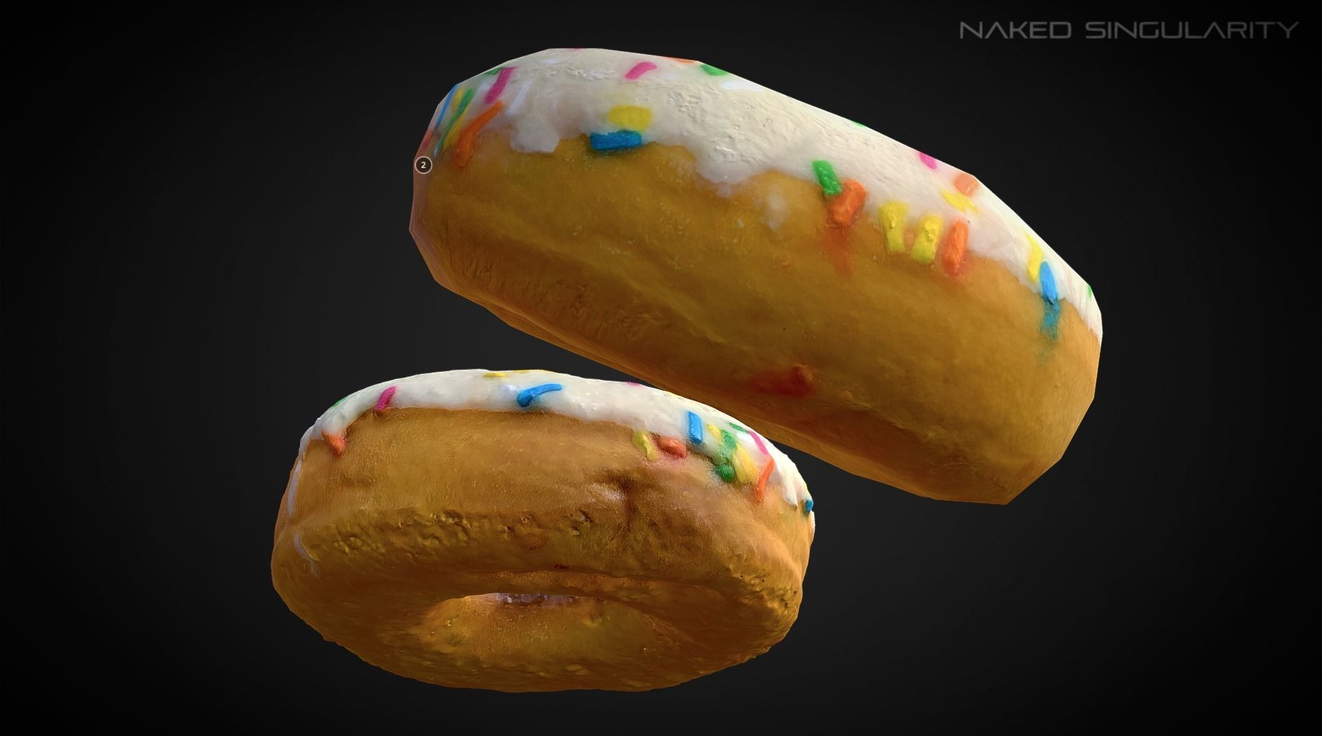 3D Scan - Donut sprinkle photogrammetry 4K Low-poly 3D model_4