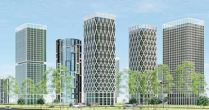 Office Twin Towers GH230129 - Rhino Grasshopper Project 3D model