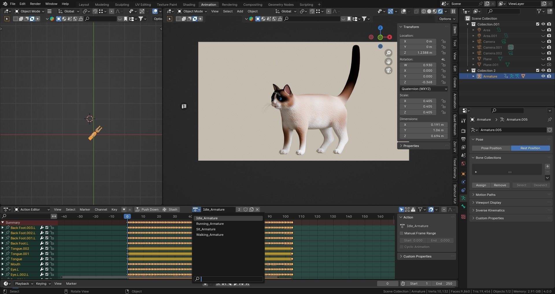 Stylized Cats - Bundle Edition Low-poly 3D model_83