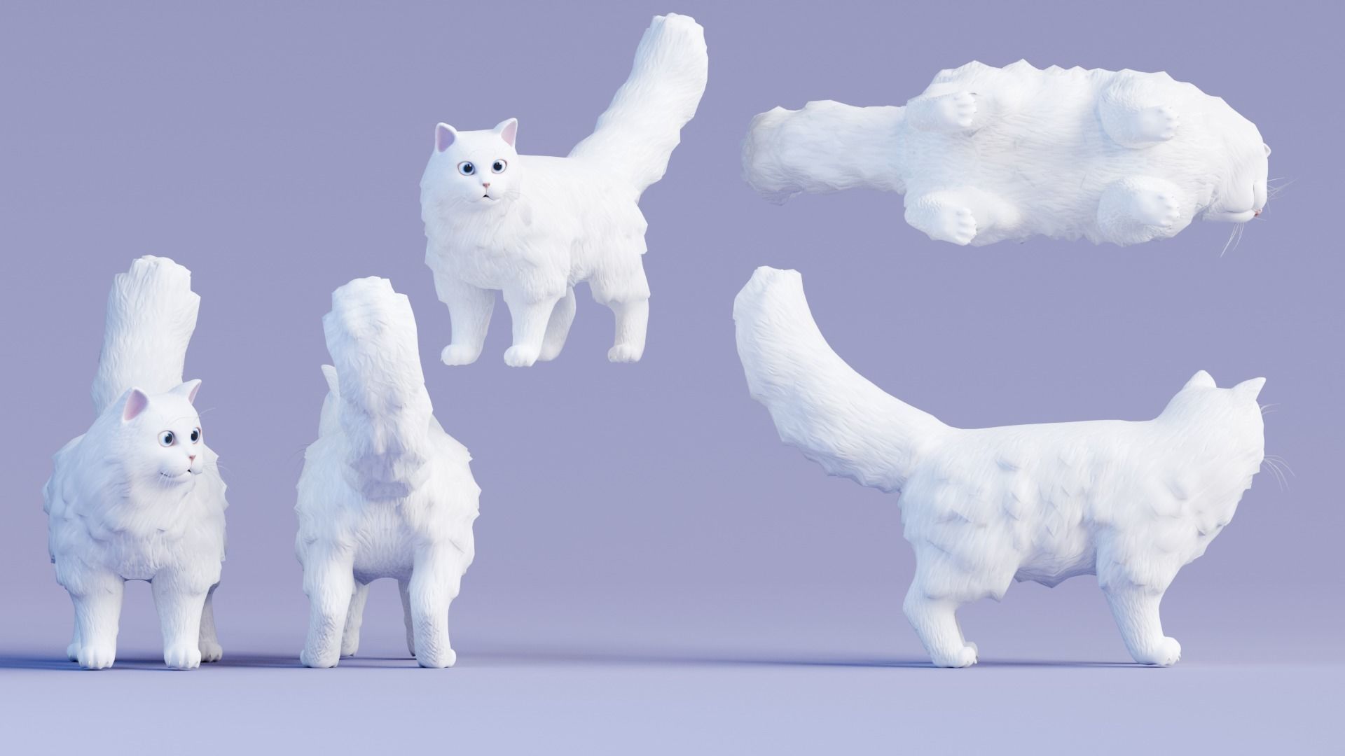Stylized Cats - Bundle Edition Low-poly 3D model_63