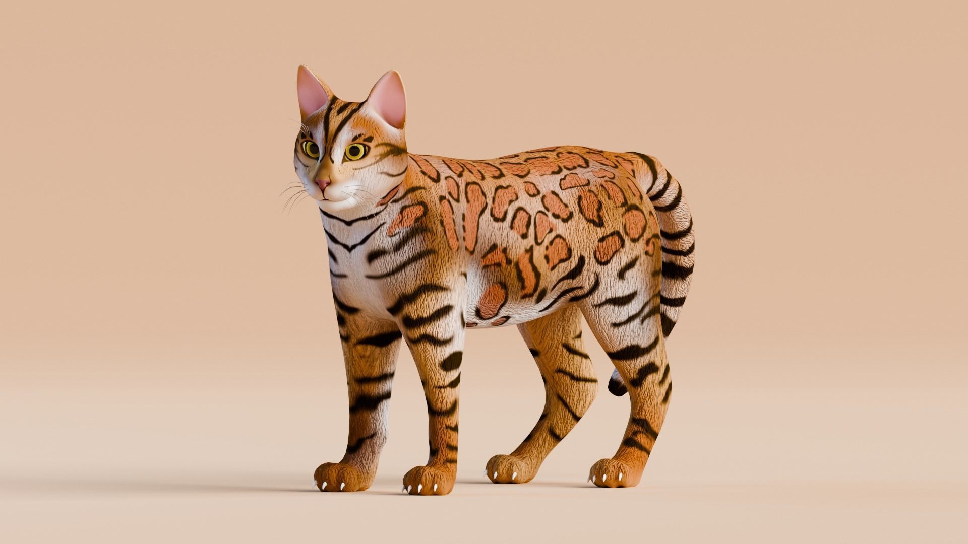 Stylized Cats - Bundle Edition Low-poly 3D model_7