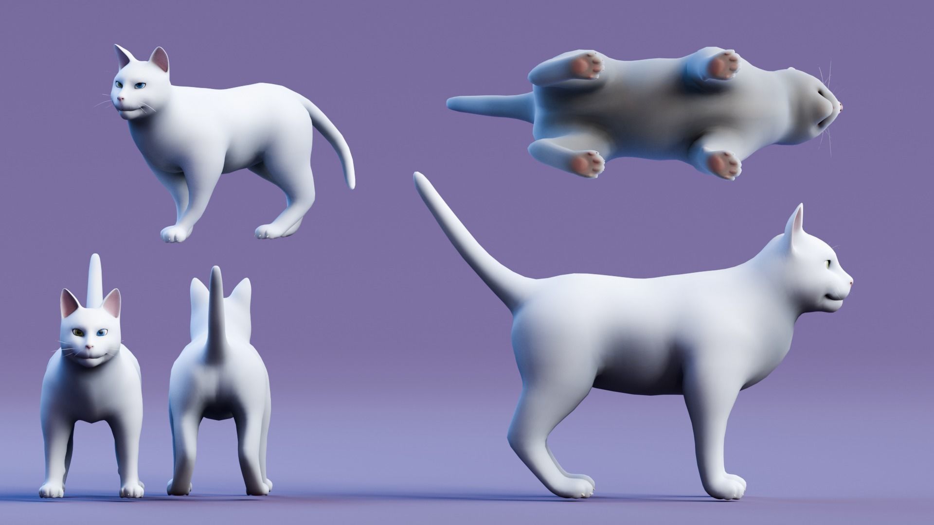 Stylized Cats - Bundle Edition Low-poly 3D model_45