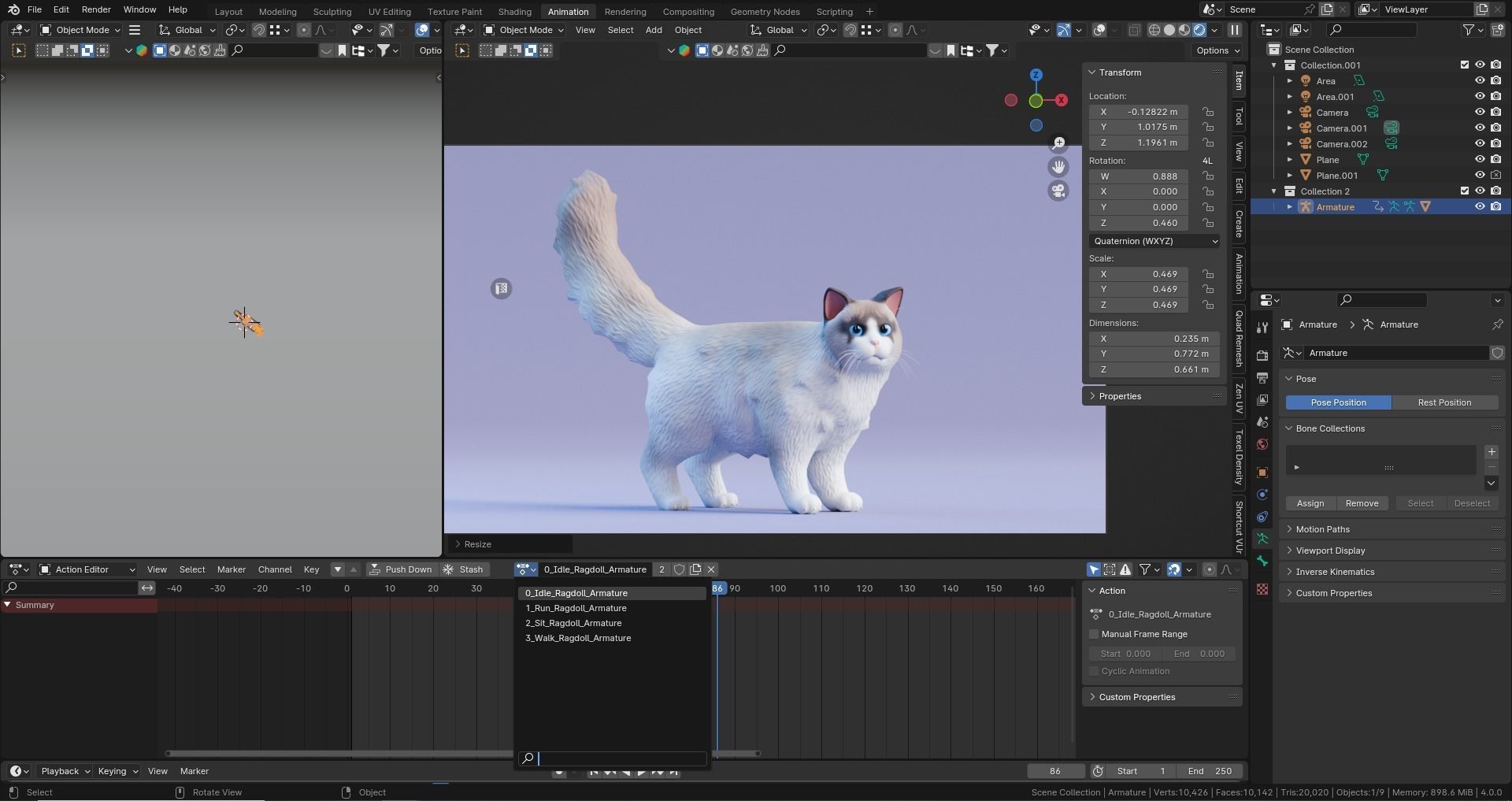 Stylized Cats - Bundle Edition Low-poly 3D model_71