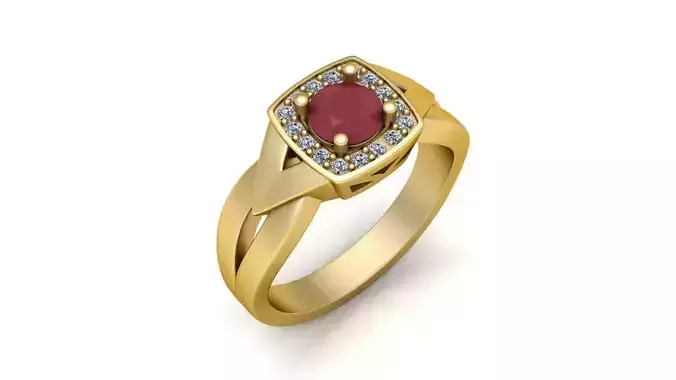 WOMEN FASHION RING 3D PRINTABLE MODEL