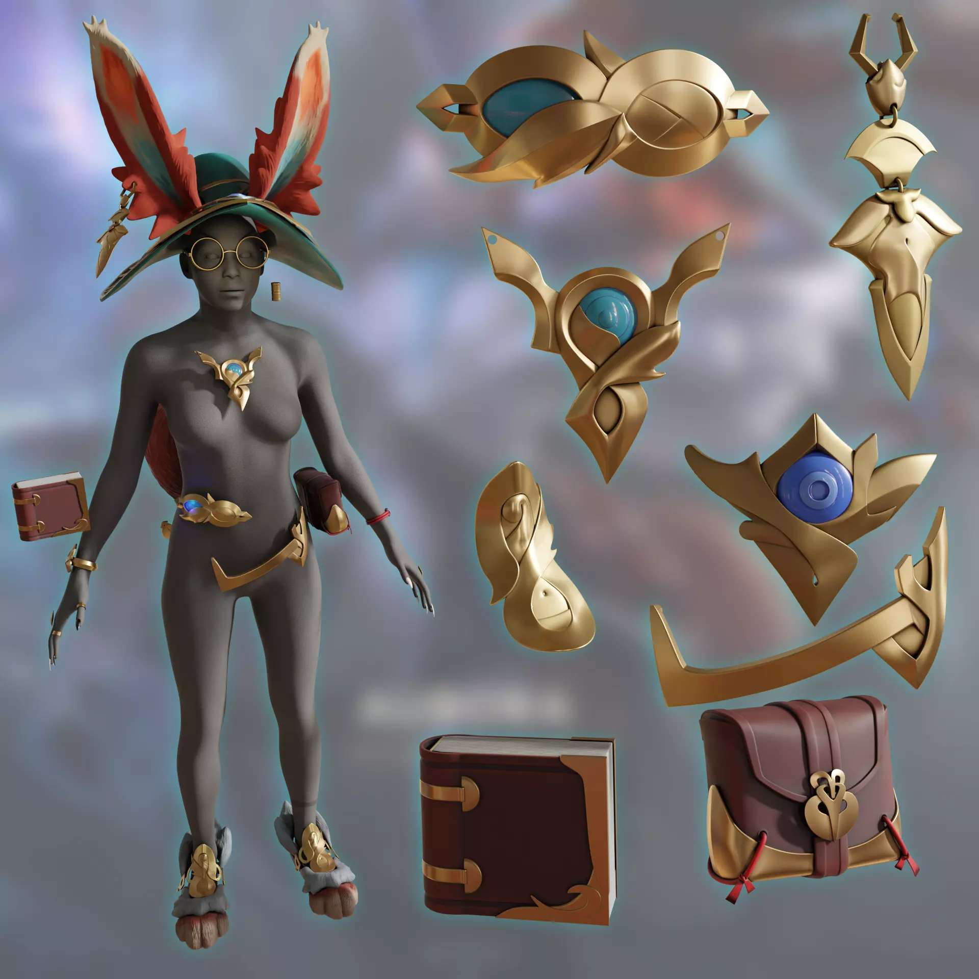 AURORA LEAGUE OF LEGENDS COSPLAY FULL KIT ACCESSORIES 3D print model