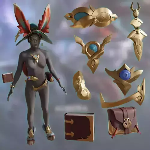 AURORA LEAGUE OF LEGENDS COSPLAY FULL KIT ACCESSORIES 3D print model