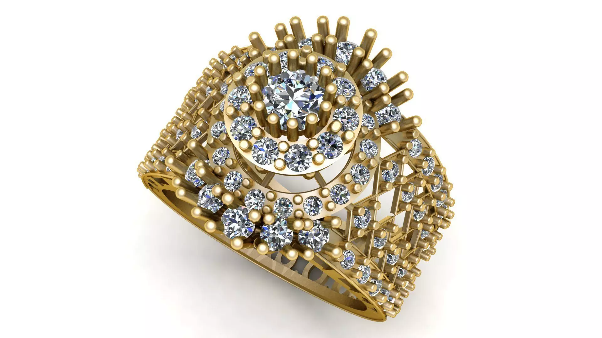 LUXURY FEMALE RING 3D PRINTABLE MODEL 3D print model