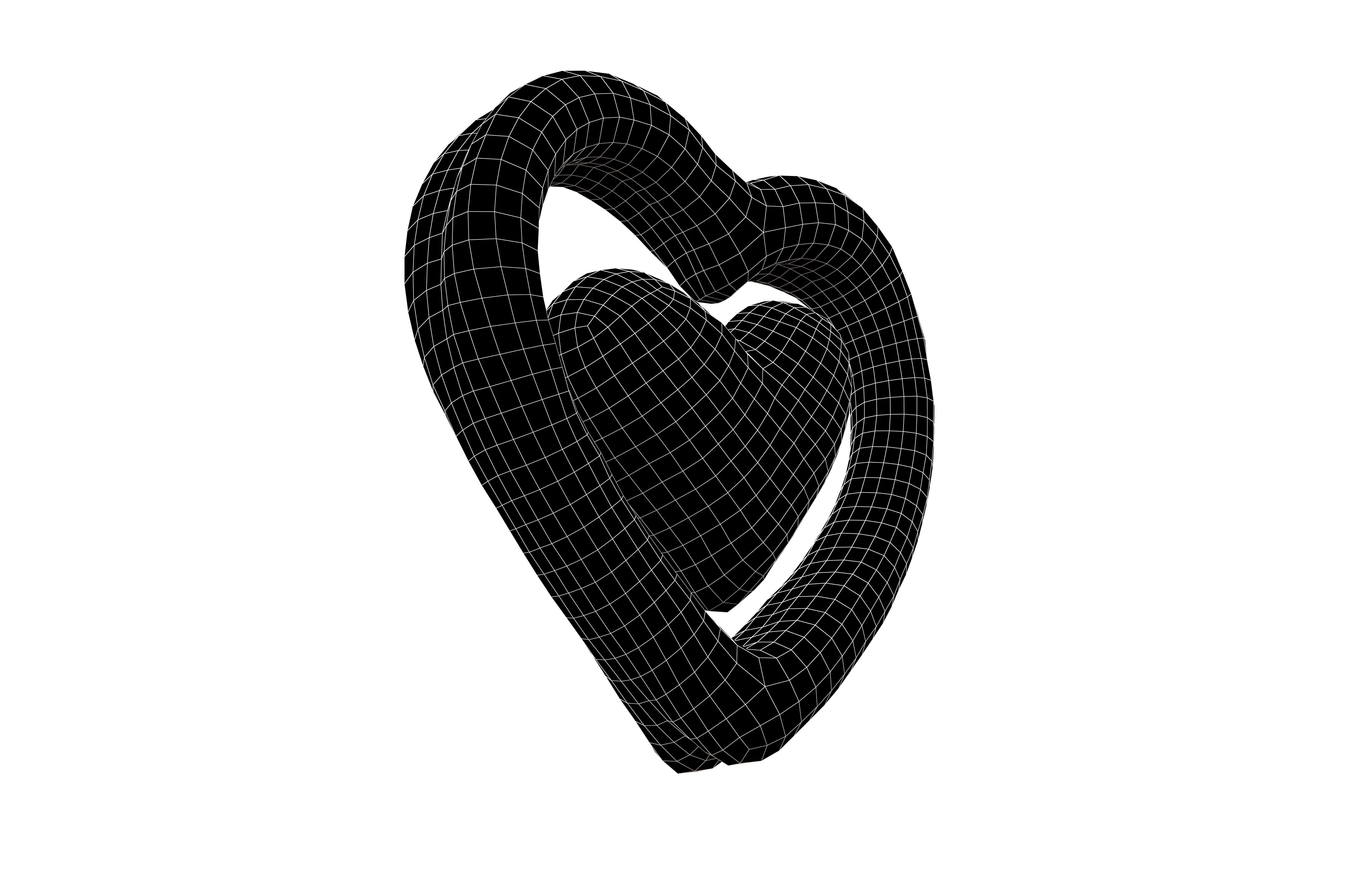 Heart Icon v1 002 Low-poly 3D model_7