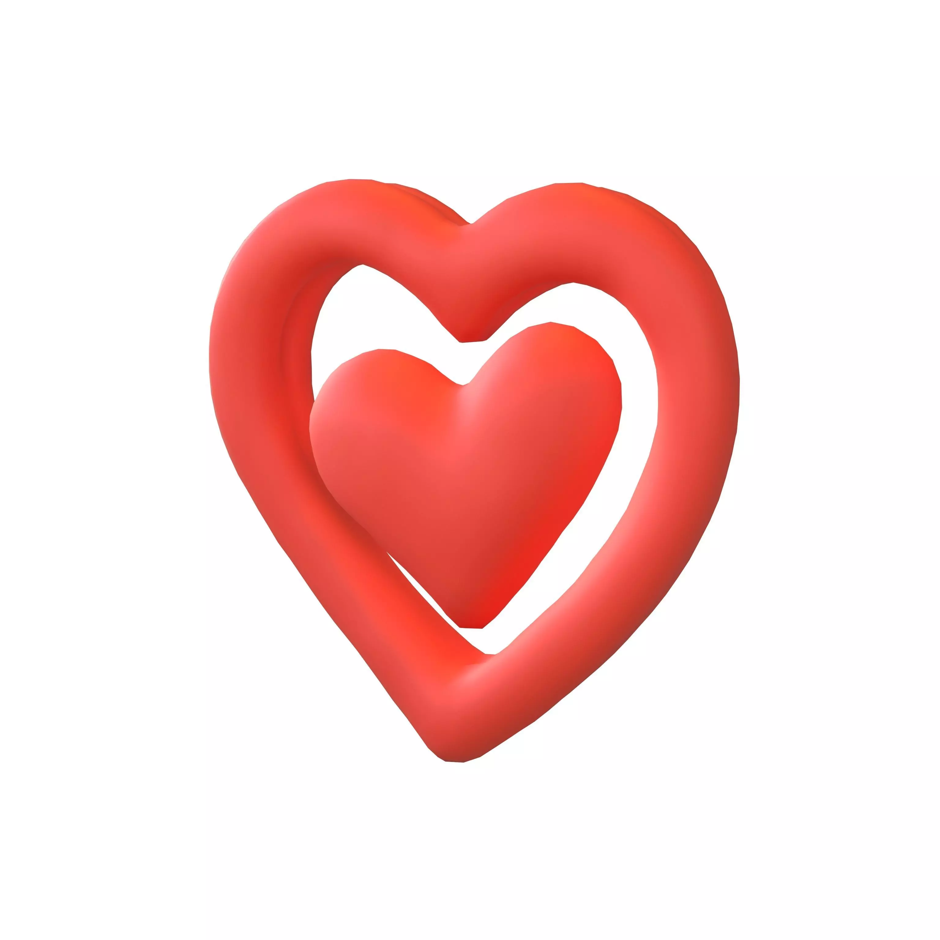 Heart Icon v1 002 Low-poly 3D model_0