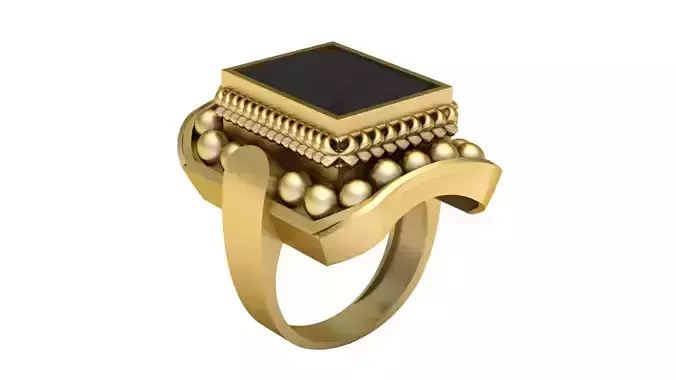 TURKISH MEN FASHION RING 3D PRINTABLE MODEL
