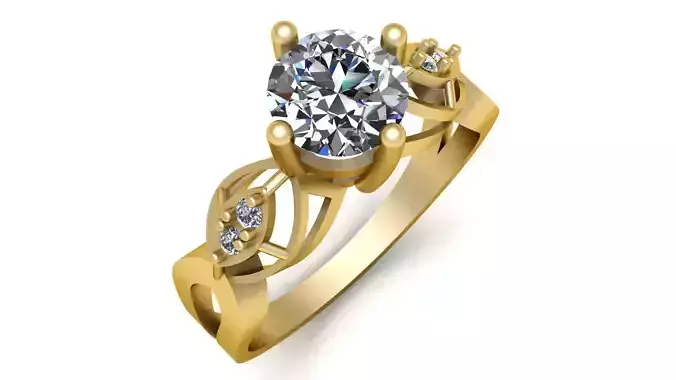 LUXURY DIOMOND RING FOR WOMEN 3D PRINTABLE MODEL 3D print model