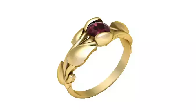 SOLITAIRE ENGAGEMENT RING 3D PRINTABLE MODEL