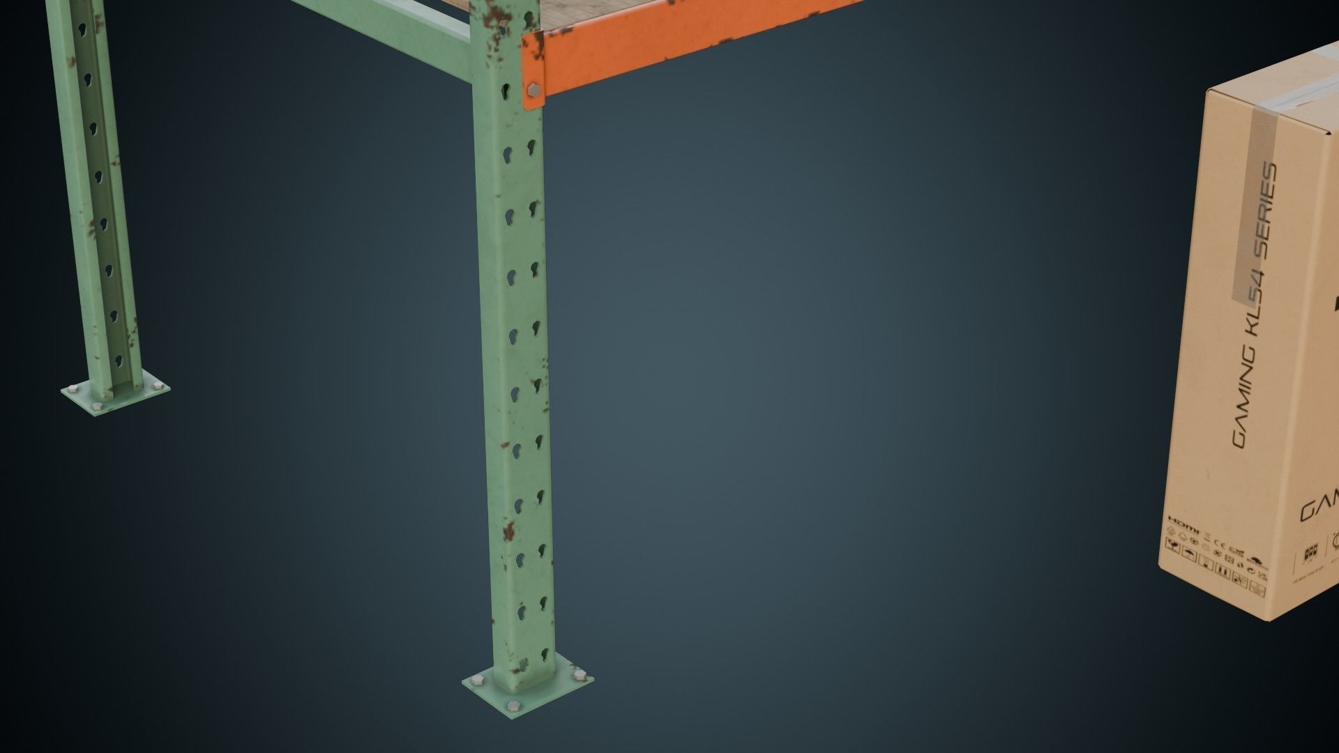 Cardboard Boxes Pallet And Shelf 2B Low-poly 3D model_10