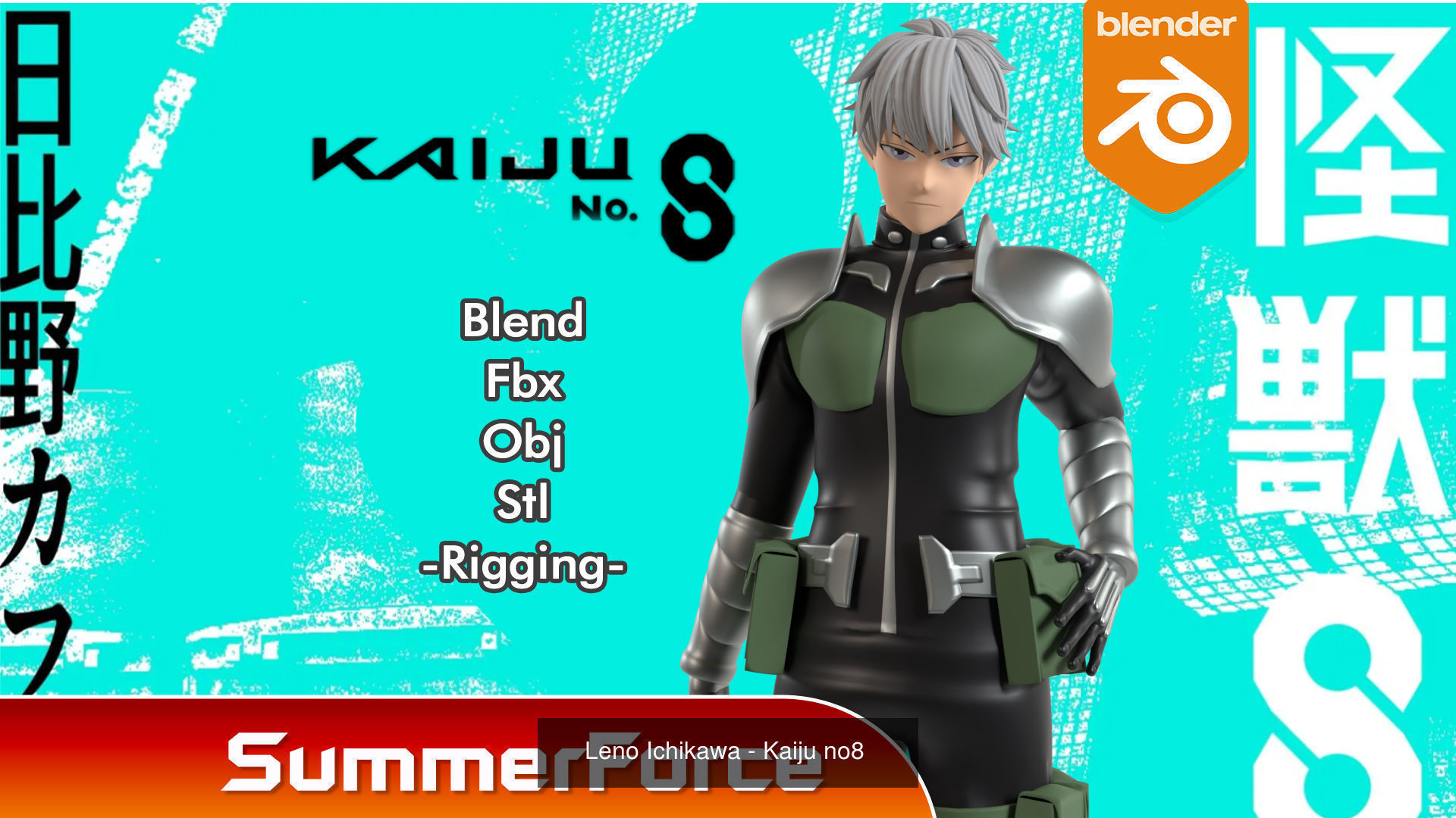 Kaiju no8 3D Model Collection_5