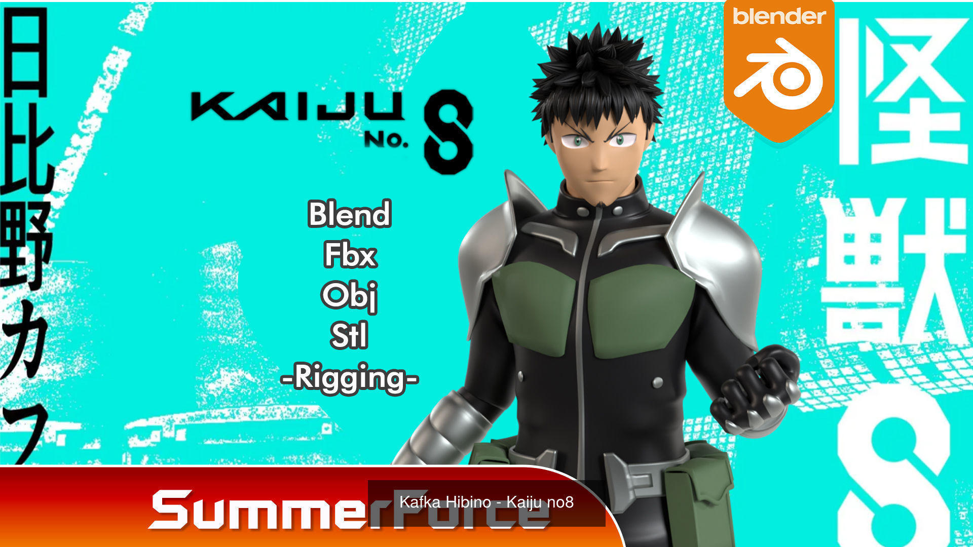 Kaiju no8 3D Model Collection_4