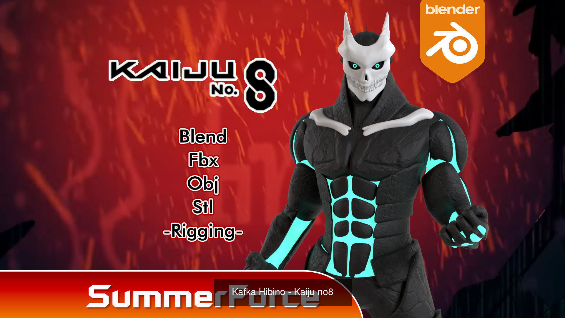 Kaiju no8 3D Model Collection_3