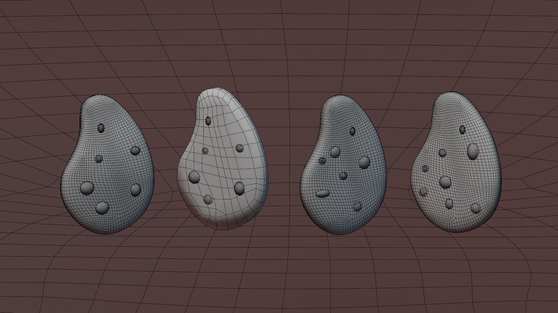 Chocolate chip biscuit 3D model_5