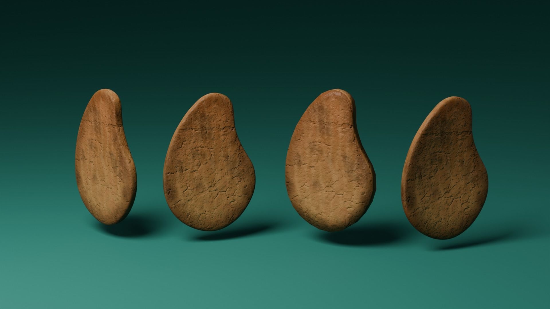 Chocolate chip biscuit 3D model_7