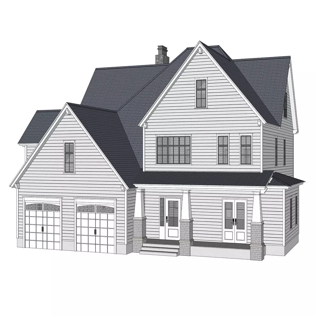 Craftsman House-14 3D model_0