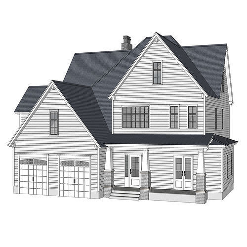 Craftsman House-14 3D model