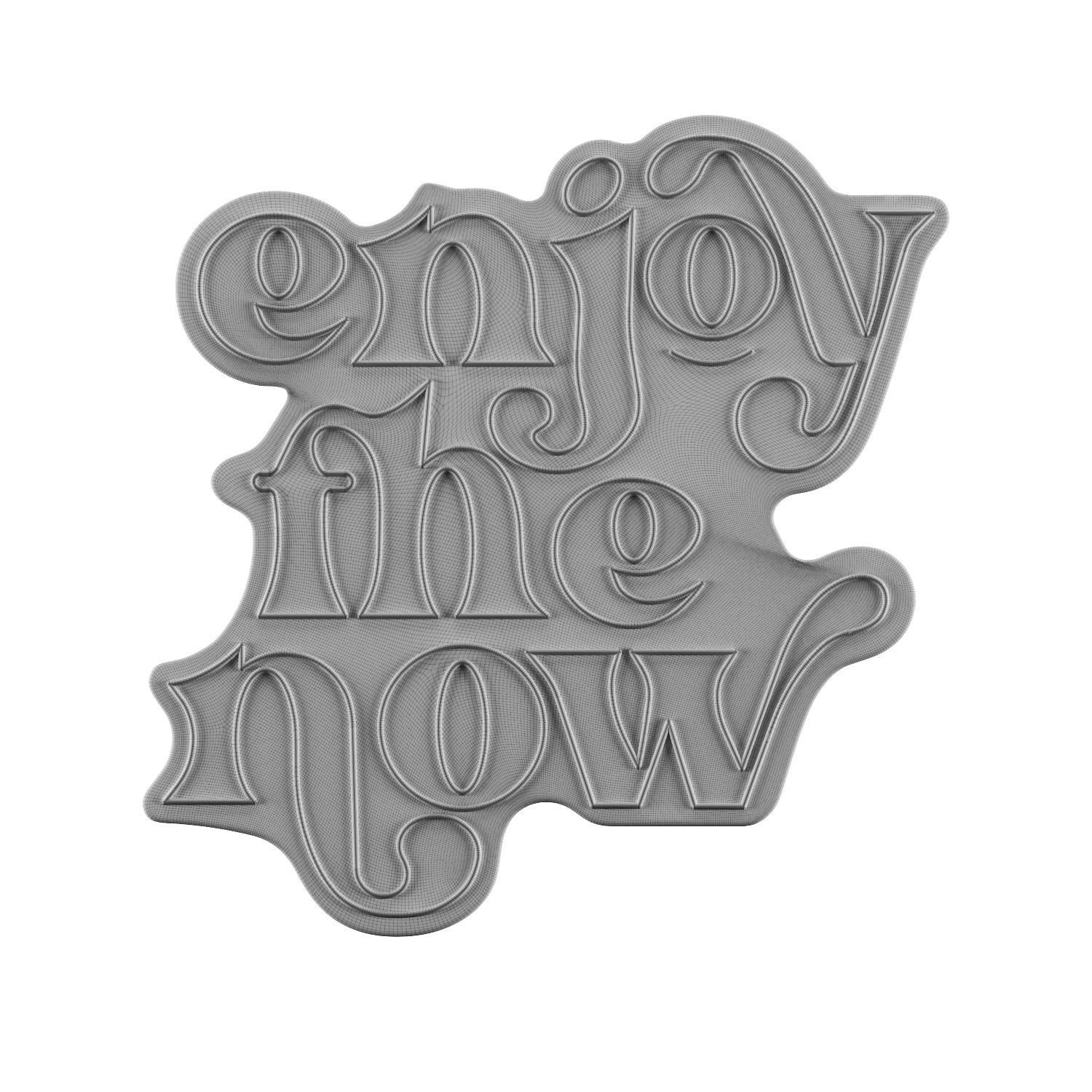 Enjoy The Now Neon Sign 3D model_3