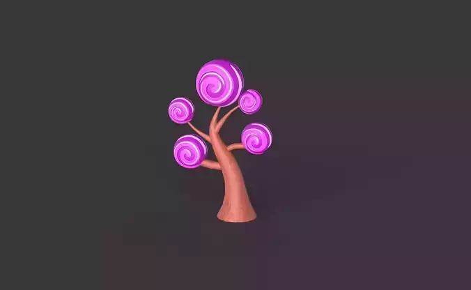 Cartoon Candy Tree 4