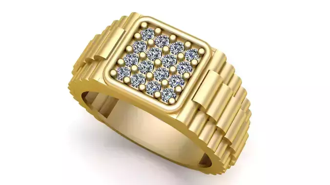 STYLISH RADO MEN RING 3D PRINTABLE MODEL 3D print model