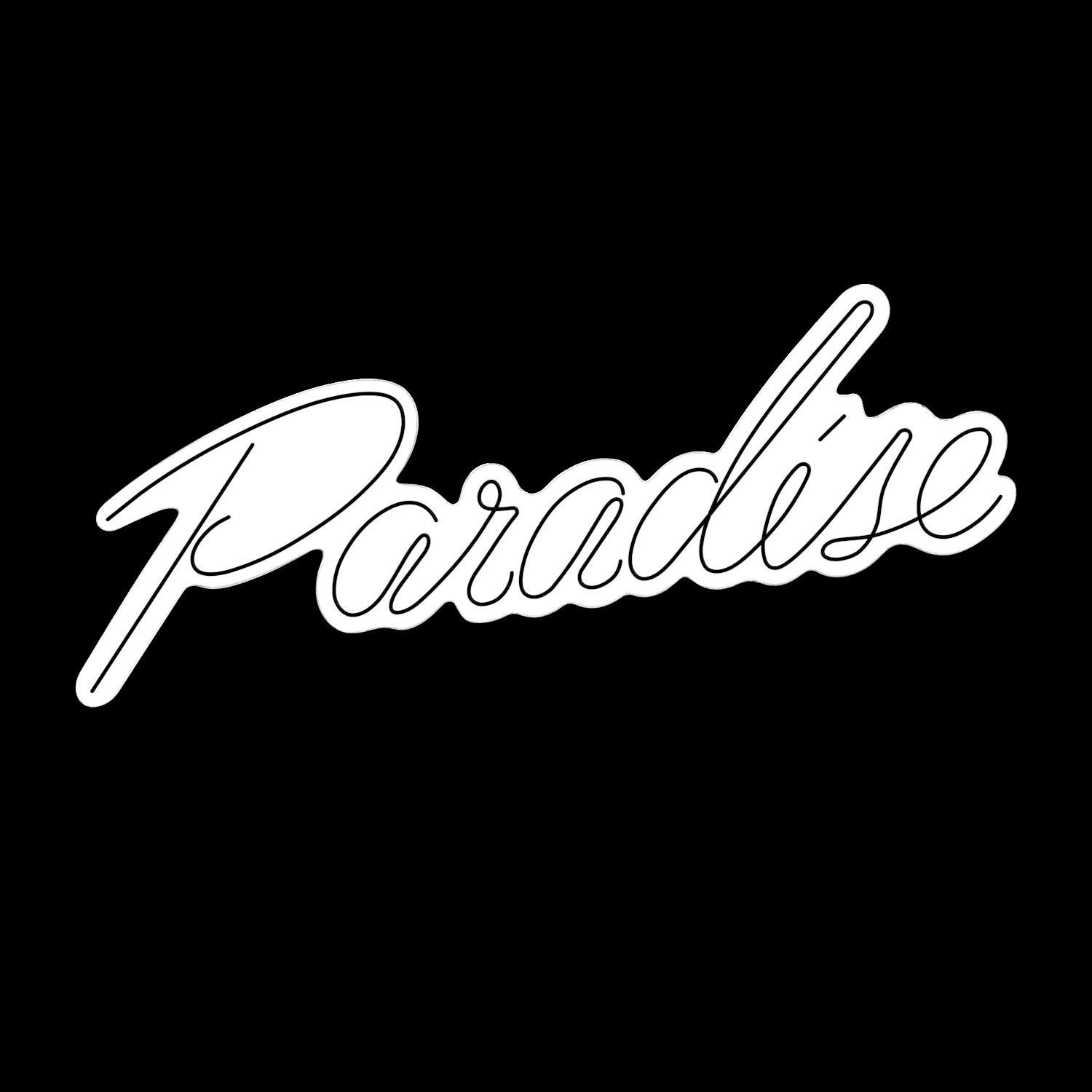 Paradise Neon Sign 3D model_3