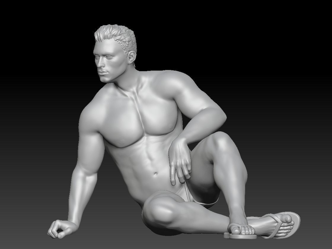 SUMMER POOL AND BEACH BOY 4 3D print model_1