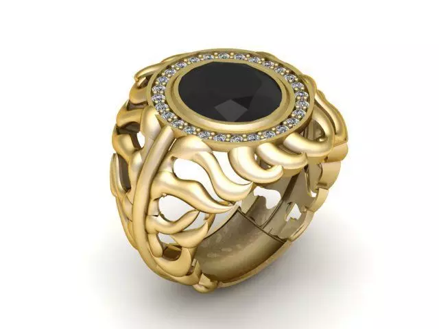 MENS FASHION ITALIAN RING 3D PRINTABLE MODEL 3D print model