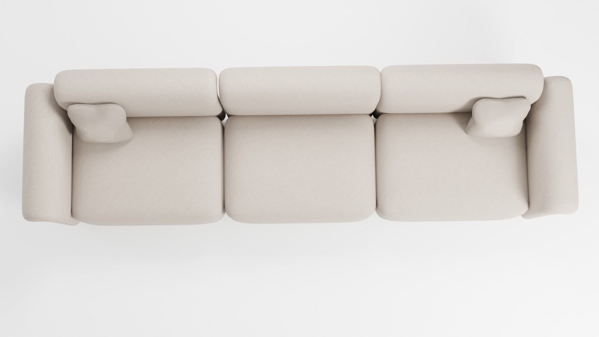 Sofa with elegant shapes in a minimalist style in light colors 3D model_5