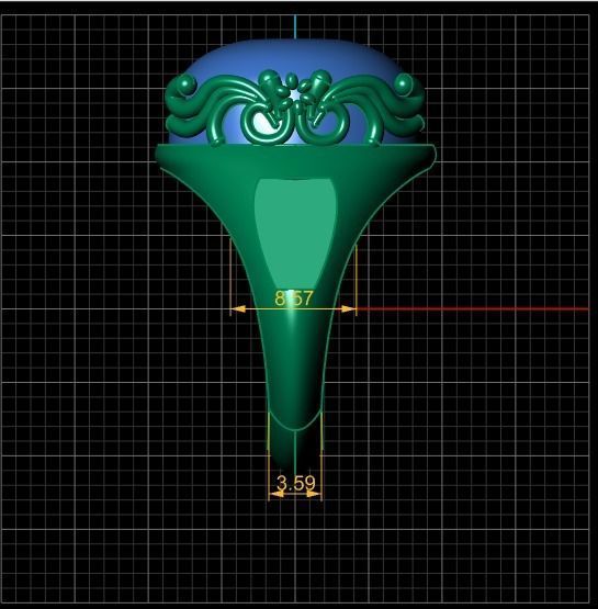 BLACK ONYX RING FOR MEN FASHION 3D PRINTABLE MODEL 3D print model_5