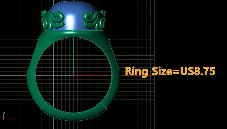 BLACK ONYX RING FOR MEN FASHION 3D PRINTABLE MODEL 3D print model_6