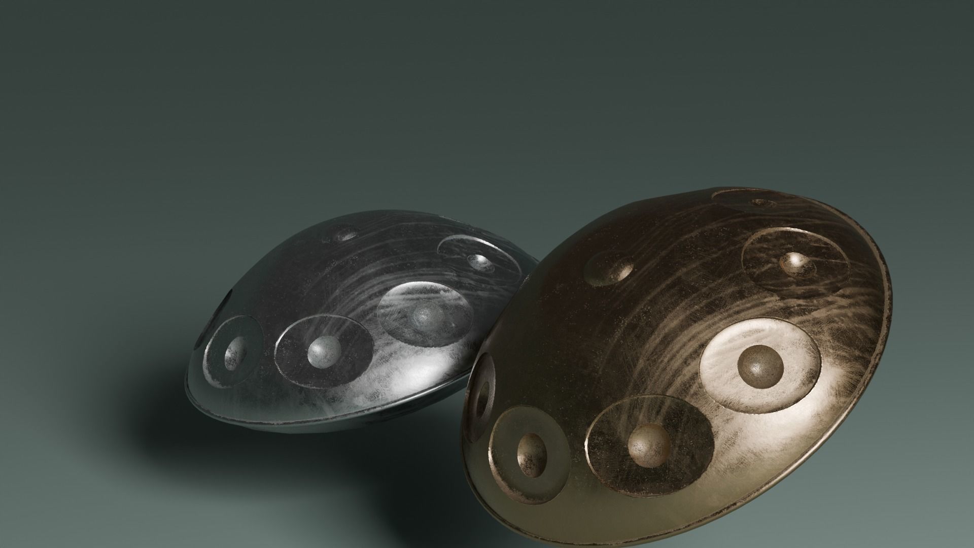 Handpan Low-poly 3D model_7