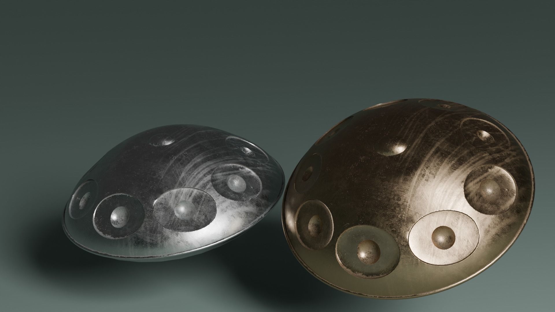 Handpan Low-poly 3D model_8