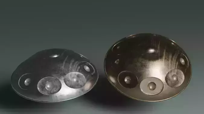 Handpan Low-poly 3D model