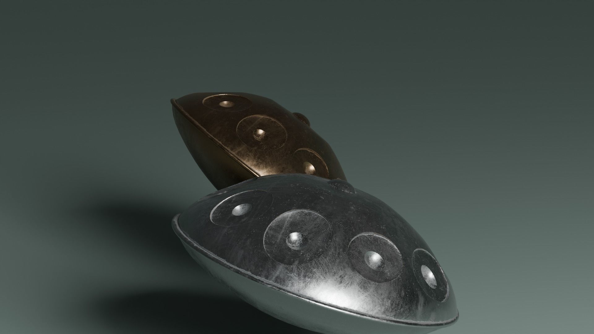 Handpan Low-poly 3D model_5