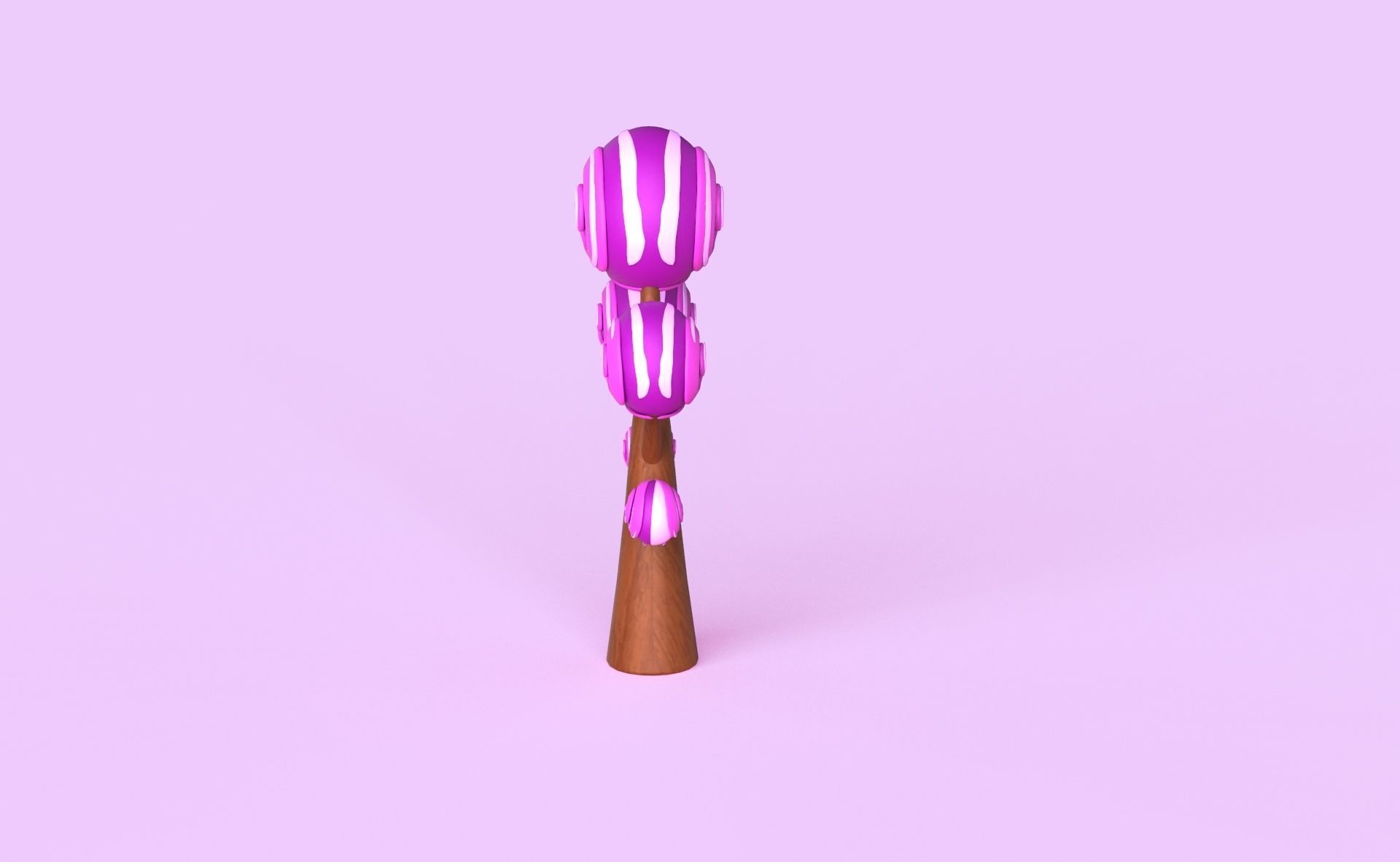 Cartoon Candy Tree 5 Low-poly 3D model_5