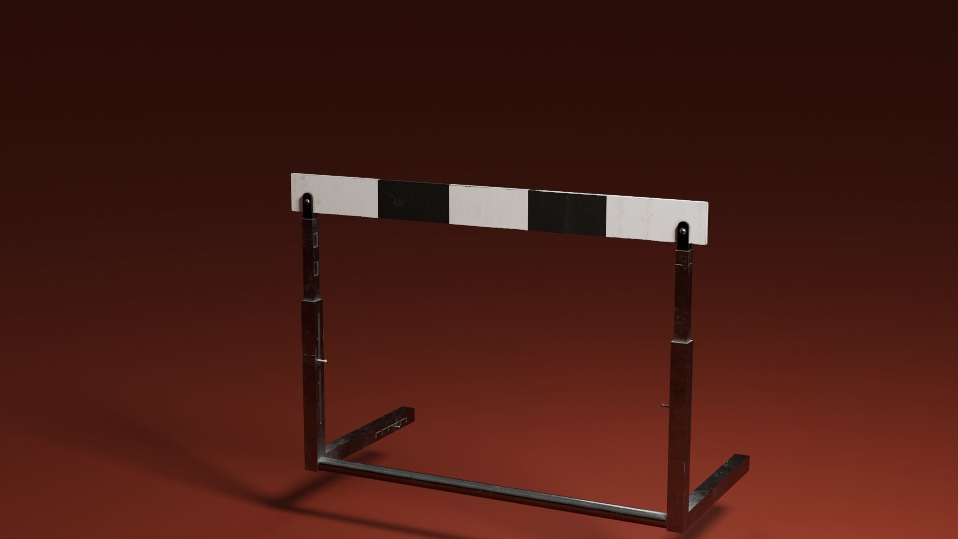 Hurdle Low-poly 3D model_10