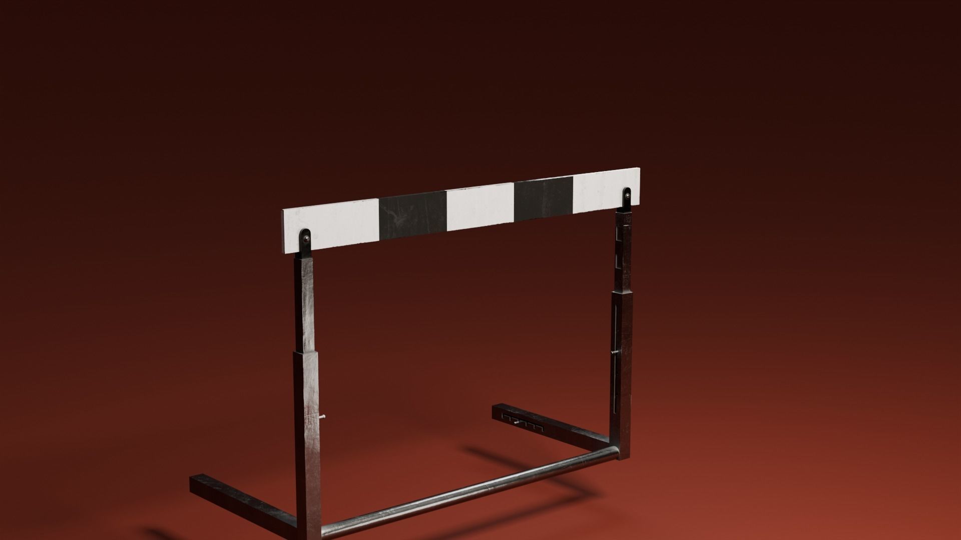Hurdle Low-poly 3D model_5