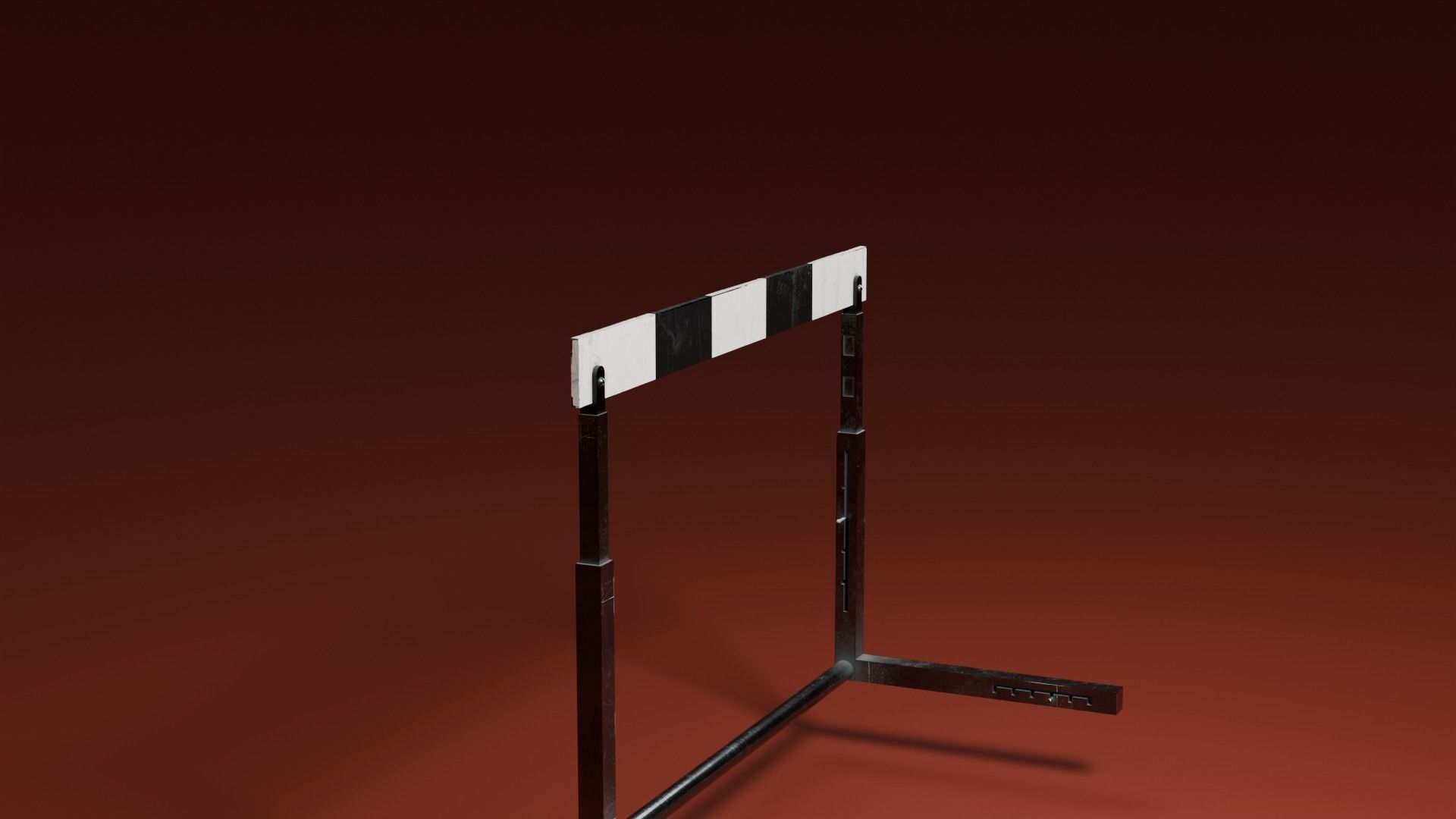 Hurdle Low-poly 3D model_8