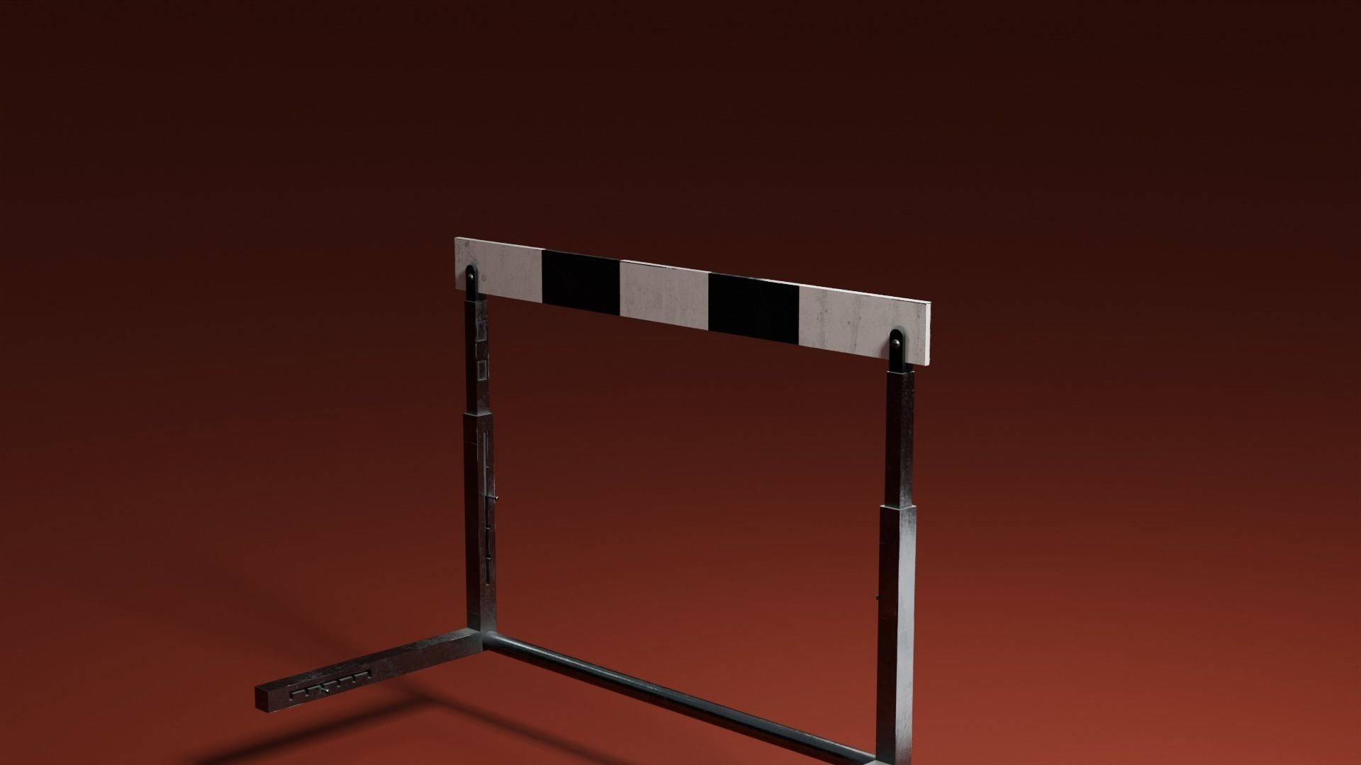 Hurdle Low-poly 3D model_6