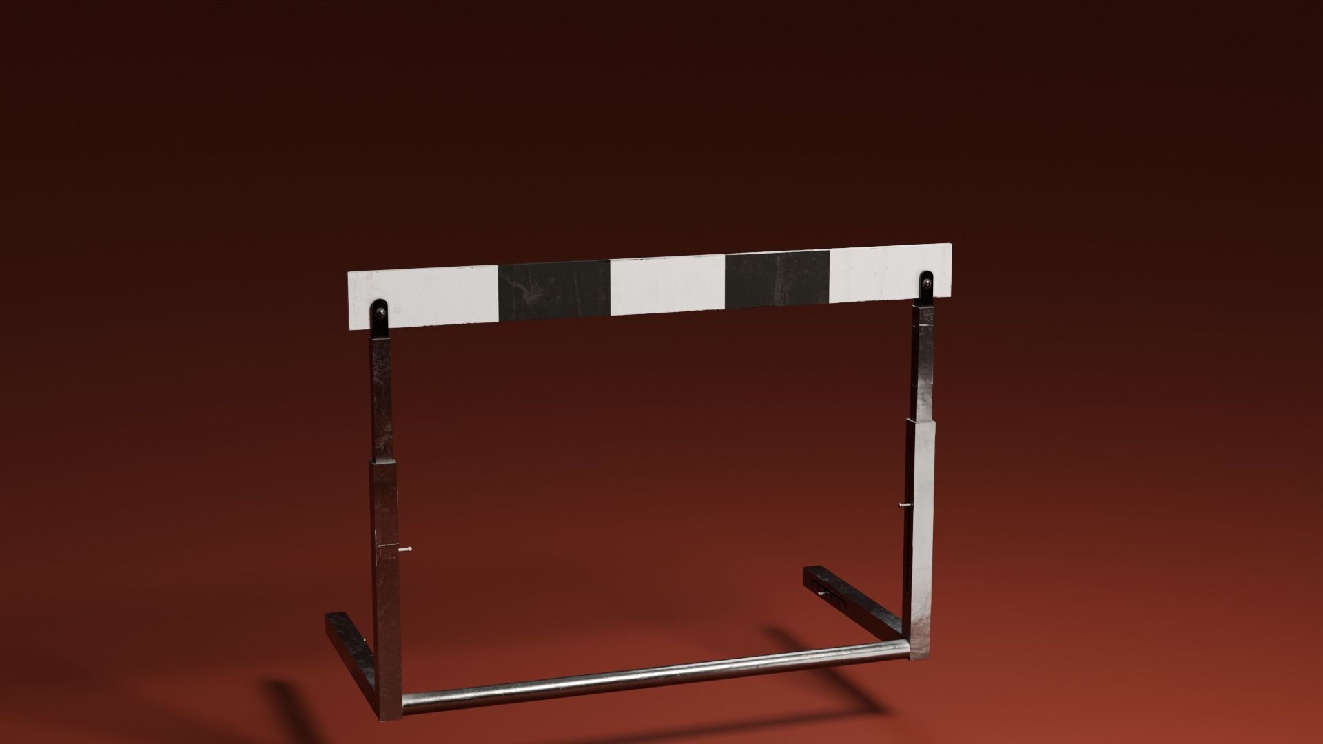 Hurdle Low-poly 3D model_3