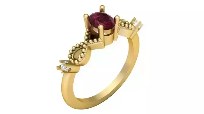 Solitaire Proposal Ring 3d Printable Model